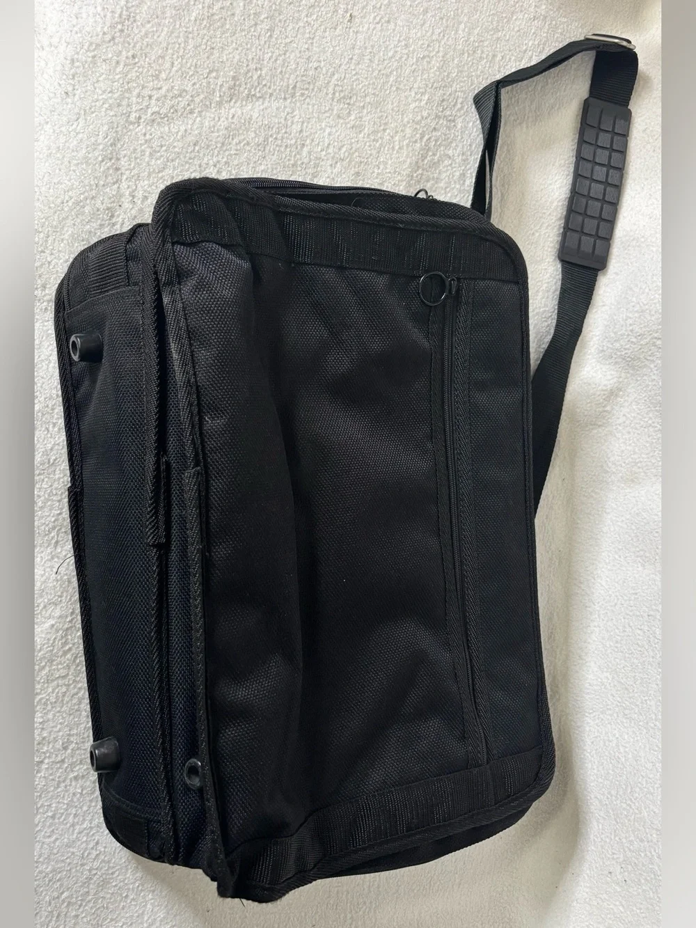 Men's Black Professional Briefcase Messenger Bag - Durable Work Carry